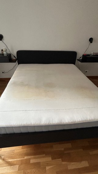 Cama Doble 160x200 Ikea Slattum + Colchón