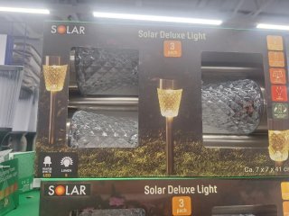 Lámparas Solares Jardín Luz Cálida Pack 3
