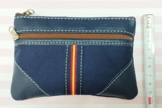NOVEDAD. MONEDERO LONA Y PIEL BANDERA + REGALO PUL