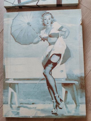 Láminas Vintage Pin-up (2 unidades)