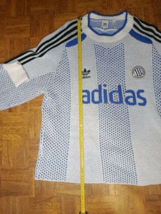 Jersey Adidas Blanco y Azul Tejido