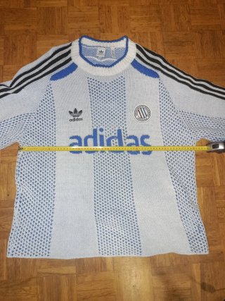 Jersey Adidas Blanco y Azul Tejido