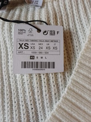 Chaleco de punto Zara Talla XS
