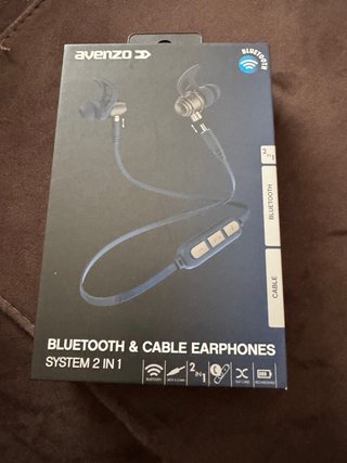 Auriculares Avenzo Bluetooth Plata y Azul