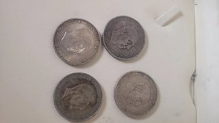 4 Monedas 100 Pesetas Franco 1961 plata 78 gr