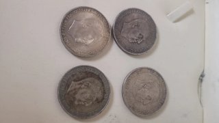 4 Monedas 100 Pesetas Franco 1961 plata 78 gr