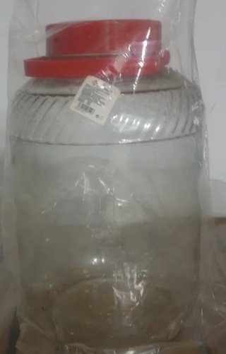 Tarro cristal 15L con 2 tapas