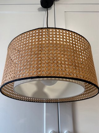 Lámpara techo ratán natural estilo boho nórdico co