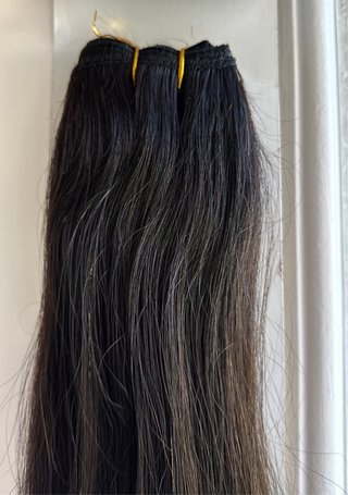 Cortina Pelo Humano Remy 75cm Negro