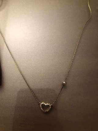 Collar Majorica Corazón Perla Dorado