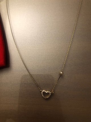 Collar Majorica Corazón Perla Dorado