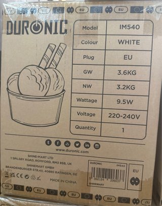 Heladera Duronic IM540