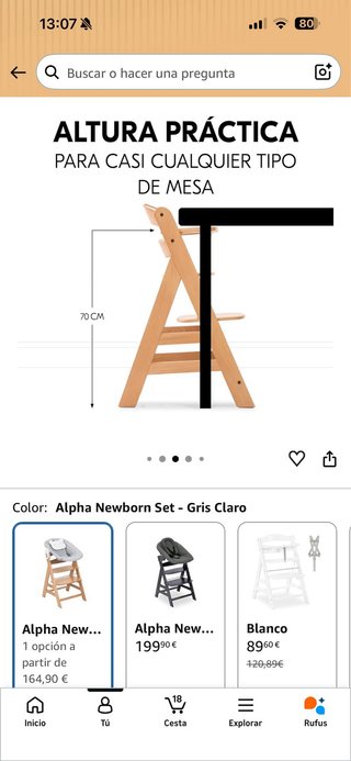 Silla evolutiva Hauck madera