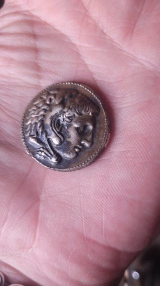 Moneda Macedonia Alejandro III plata 17gr