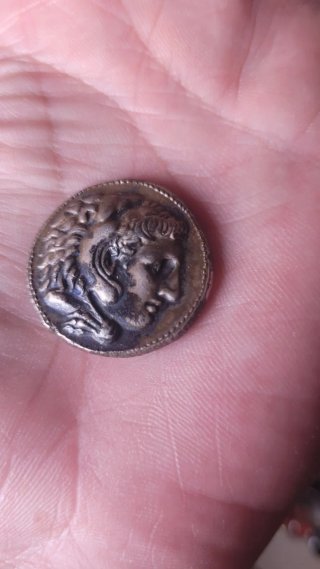 Moneda Macedonia Alejandro III plata 17gr