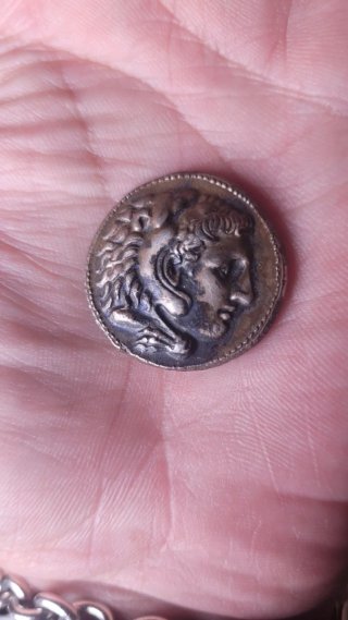 Moneda Macedonia Alejandro III plata 17gr