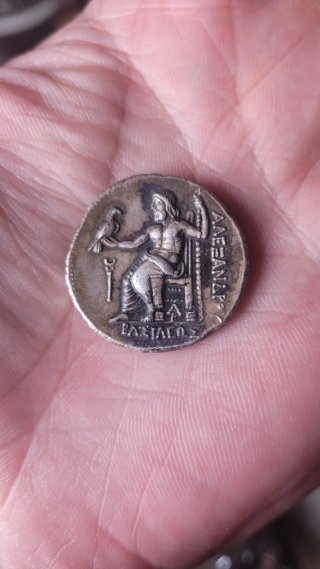 Moneda Macedonia Alejandro III plata 17gr