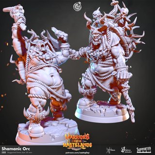 Orco Chamán Miniatura Resina D&D Warhammer