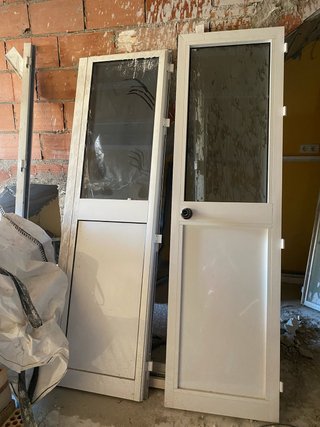 Puerta Aluminio PVC con Cristal