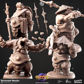 Monje Guerrero Rana Miniatura Resina D&D