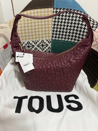 Bolso Tous Hobo Puffy Bear Burdeos