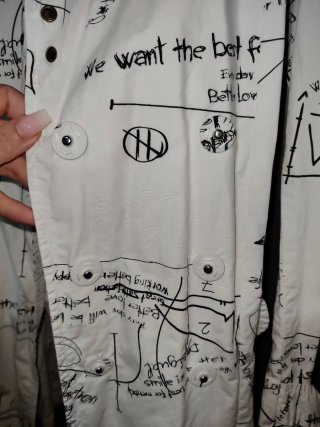 Trench Desigual Blanco Estampado