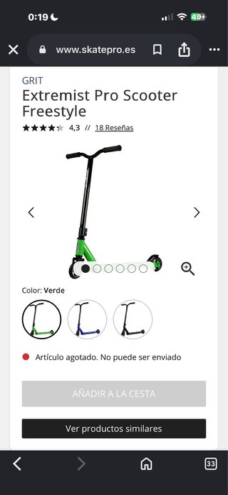 Patinete GRIT Extremist Pro Freestyle