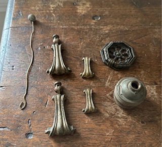 Lote tiradores muebles vintage + rosca