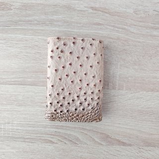 Cartera Billetera Mujer Beige y Rosa