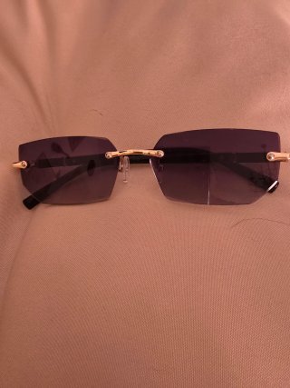 Occhiali da sole senza montatura oro nero unisex