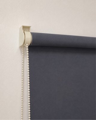 Estor enrollable azul gris con cadena