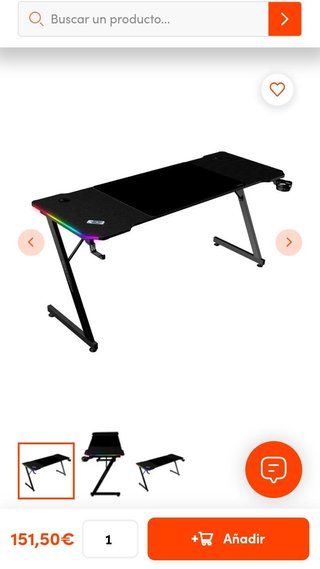 Mars Gaming MGD-x160RGB Mesa Gaming (NO ENVIOS)