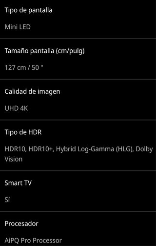 Televisor TCL Mini LED 50 C6K