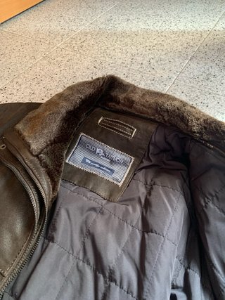 Chaqueta de cuero OLD LONDON marrón