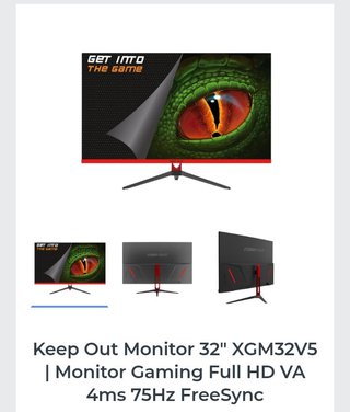 Monitor Gaming Keep Out Full HD 75Hz(NO ENVIOS)