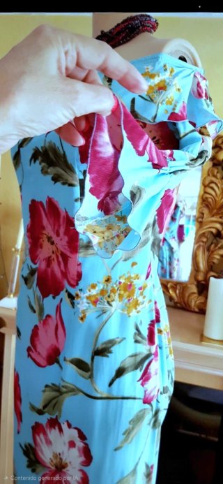 Vestido fiesta floral CARAMELO El Corte Inglés
