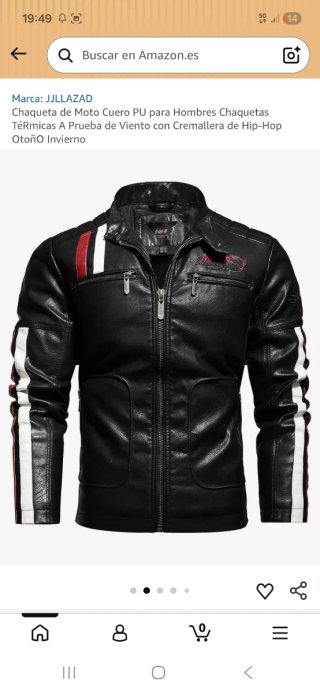 Chaqueta JJLLAZAD Cuero PU Moto Hombre