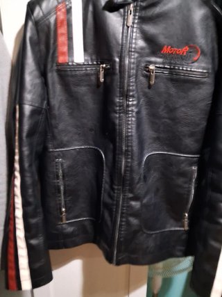 Chaqueta JJLLAZAD Cuero PU Moto Hombre