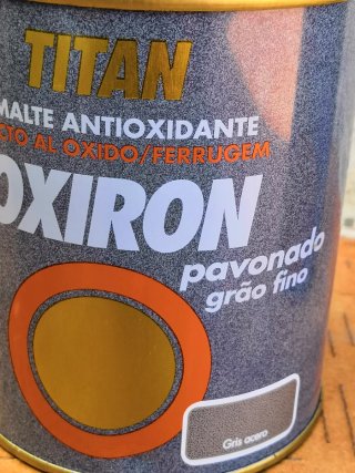 Titan Oxiron pavonado gris acero antioxidante