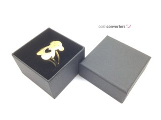 anillo oro 18k con piedra con circonita
