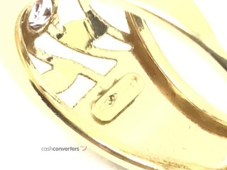 sortija oro 18k con piedra con circonita