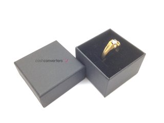 anillo oro 18k con piedra con circonita