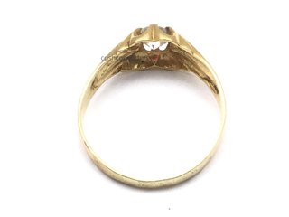 anillo oro 18k con piedra con circonita