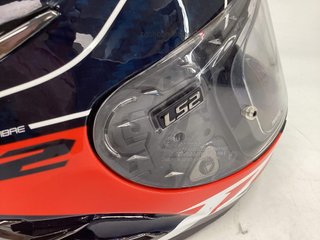 casco integral ls2 ff327 challenger ct2 grid carbono ro/az