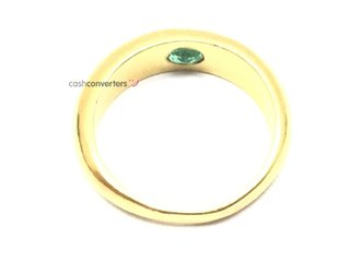 anillo oro 18k con piedra con circonita
