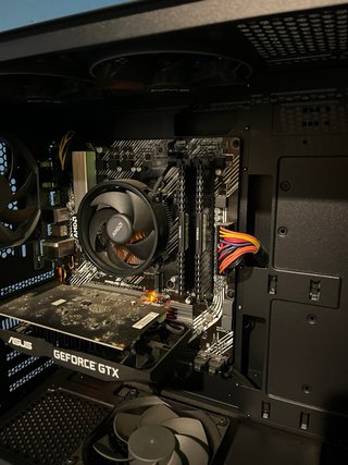 PC Gaming Negro con Luces leds caja con cristal