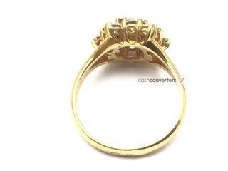 anillo oro 18k con piedra con circonita