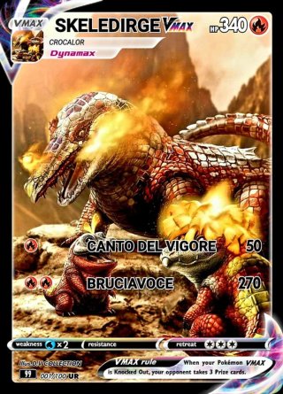 Carta Pokémon SKELEDIRGE VMAX 340 HP personalizzat