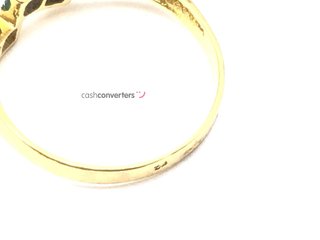 anillo oro 18k con piedra con circonita