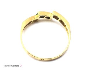 anillo oro 18k con piedra con circonita